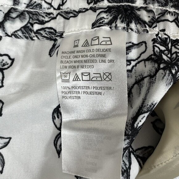 Susan Graver Pants Womens Size 3XP Floral White Wide Leg Comfort Stretch - Picture 4 of 10